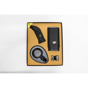 Cohiba Puro Çakmak Kılıf Ve Küllük Hediye Seti Siyah