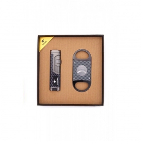 Cohiba Puro Çakmak Ve Kesici Hediye Seti Karbon