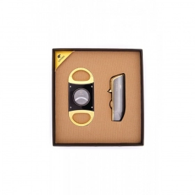 Cohiba Puro Çakmak Ve Kesici Hediye Seti Koyu Gri