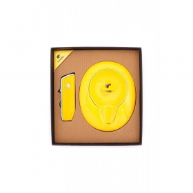 Cohiba Puro Çakmak Ve Küllük Hediye Seti Sarı