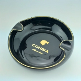 Cohiba Puro Küllük 2'li yuvarlak siyah